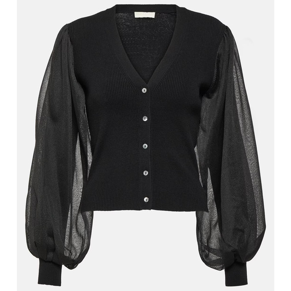 Ulla Johnson Sweaters - Ulla Johnson Quinn Wool Blend Cardigan Size Large Black $490